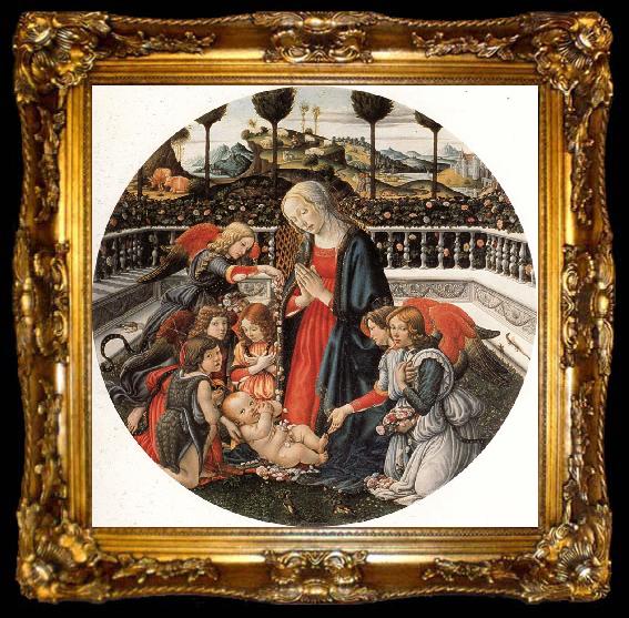 framed  Francesco Botticini The Adoration of the Child, ta009-2